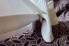 White Single End Bow Tie