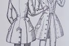 Paletot With Flap Pockets and Buttons