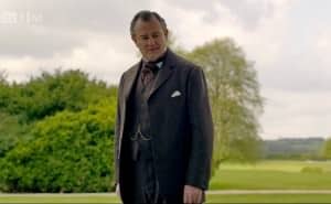 Hugh Bonneville Brown 3 Piece Suit 