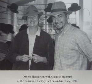 Debbie Henderson with Borsalina Hat Debbie Henderson with Borsalina Hat