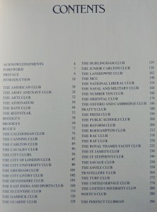 Contents The Gentlemen's Clubs of London Contents The Gentlemen's Clubs of London