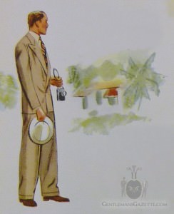 Beiger zweireihiger Sommeranzug - Apparel Arts 1937 Beiger zweireihiger Sommeranzug - Apparel Arts 1937