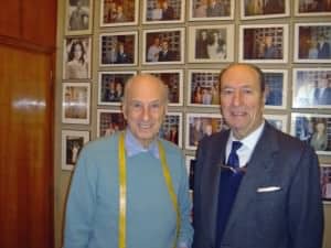 Giulio and Tommy Caraceni in their fitting roomn Via Campania