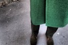 Grey Flannel and Dark Brown Suede Shoes