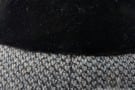 Black Velvet Collar With Grey, Black , Blue Tweed
