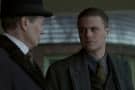 Jimmy Darmody in Double Breasted Overcoat And Collar Pin