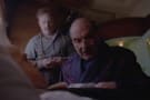 Poirot Inquiring a Murder Victim in Dressing Gown & Pince-nez