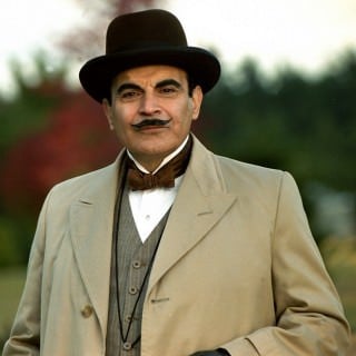 Younger Poirot in Overcoat Younger Poirot in Overcoat