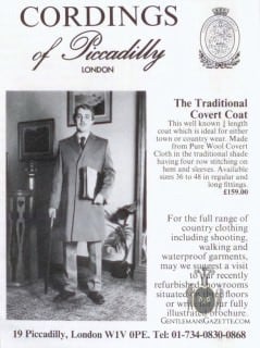 Cordings Covert Coat Ad 1980s Cordings Covert Coat Ad 1980s