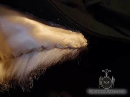 Fur Collar Sewn To Lapel