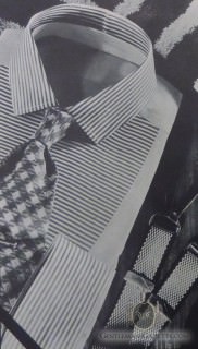 Bib Front Shirt with Horizontal Stripes 1936 Bib Front Shirt with Horizontal Stripes 1936