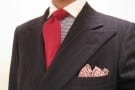Burgundy Tie with Contrast Collar