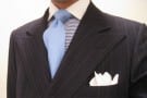 Contrast Collar with Horizontal Stripe Shirt