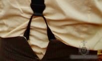 Fish Tail Back Trousers for Suspenders