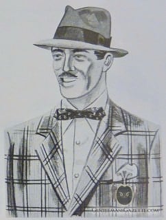 Pinch Crown Snap Brim Ha, Double Overplaid Tweed Jacket, Batwing Bow Tie