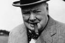 Churchill in Grey Homburg with lighter colored edge trim