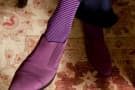 Purple Bespoke Shoes with Purple Socks