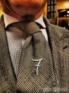 Hand empbroidered 7 - His Lucky Number