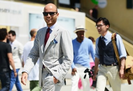 Luca Rubinacci in Striped Suit Luca Rubinacci in Striped Suit