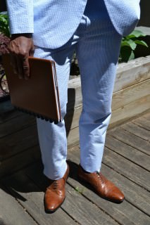 Seersucker & Tan Shoes