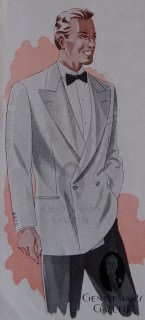 Double Breasted 2x1 Dinner Jacket in White