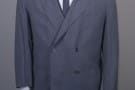 4x2 Double-breasted, blue and gray micro check suit, Brod 1958