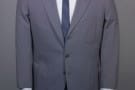 Half Lined Single-breasted, slate blue suit with patch chest pocket, New York 1960