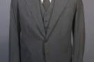 Single-breasted, gray suit, Brod 1950.