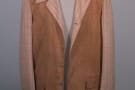 Single-breasted, leather and tan herringbone western style sports jacket.California Sportswear Co, LA 1950
