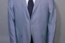 Single-breasted, light blue cotton sports coat, Clipper Craft ca 1965