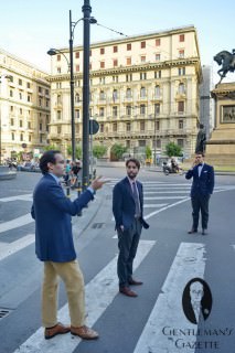 Three Neapolitans - Three Single Breasted Navy Jackets