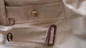 Belt with D Rings, Leather Buckle & Storm Pocket