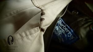 Collar Hook on a Burberry's Trench Coat