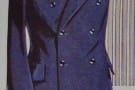 Blue Overcoat with Grey Hat, Scarf & Sand Gloves