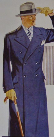 Blue Overcoat with Grey Hat, Scarf & Sand Gloves