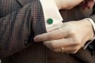 heck Suit with Green Malachite Cufflinks
