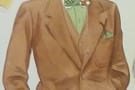 Brown Suit, Pale Green Winchester Shirt & Madras Bow Tie