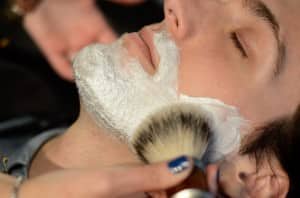 Lathering with Badger Hair Brush Lathering with Badger Hair Brush