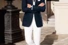 Navy Jacket, Winchester Shirt with Club Collar, Collar Pin & Spectators