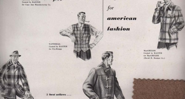 American duffle fabric  by Baxter 1951