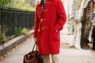 F.E. Castleberry in red Gloverall duffle coat