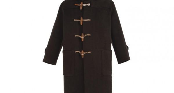One if the first civilian duffles made by Gloverall in the early 1950′s. It is a made form Loden wool fabric with rope and wood toggles. This is a customers coat returned to us after decades of use.