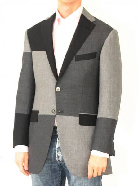 A patchwork creation of scrap fabric pieces