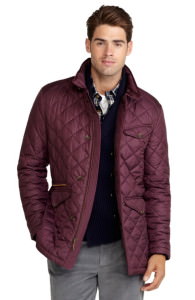Brooks Brothers quilted jacket in burgundy
