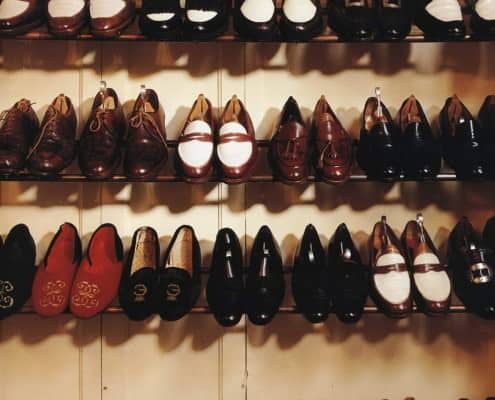 Three Two Tone Penny Loafers and one pair of brown Tassel Loafers in the Duke of Windsor's Shoe Closet