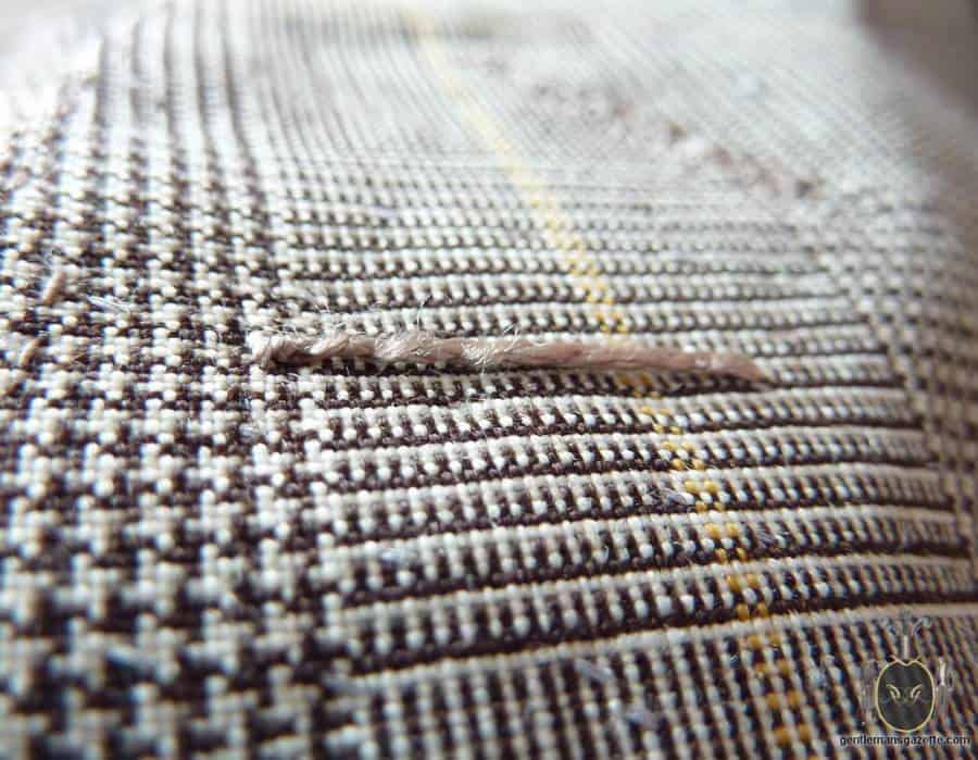 Boutonniere Loop - Do It Yourself 0031_24 Upclose of a boutonniere loop on a A. Caraceni jacket