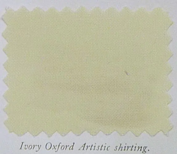 Ivory Oxford Cotton Shirting Fabric