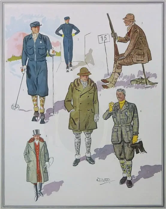 Winter sports 1932 men's fashion forecast Apparel Arts