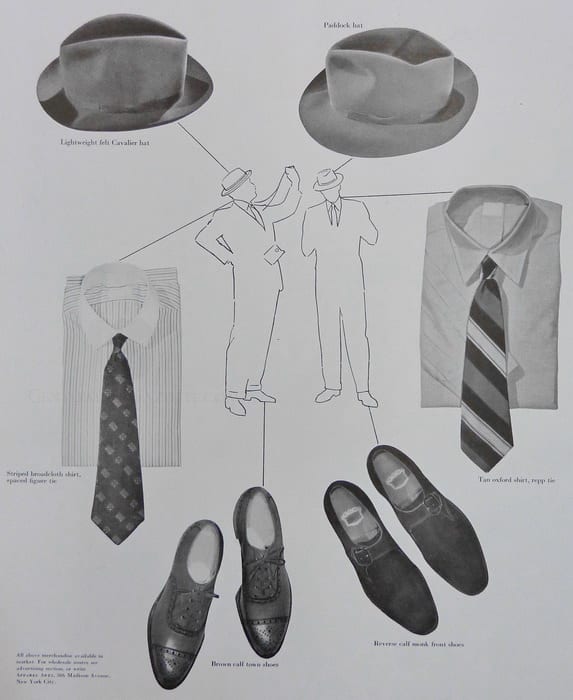 Apparel Arts plaid chalk stripe suit