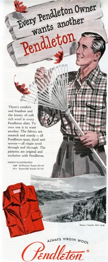 Pendleton Wool Shirt 1949 Ad